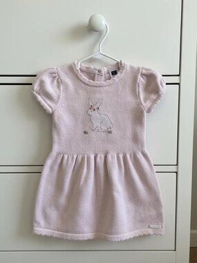 Janie and Jack Knitted Bunny Dress 6-12 Months